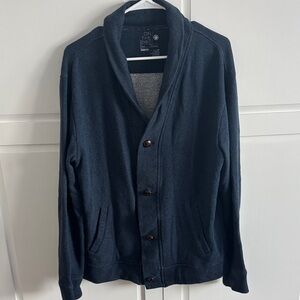 On the Byas Men's Dark Blue Cardigan